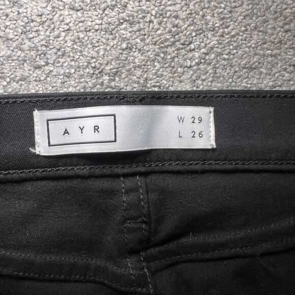 Ayr Jeans Women 29 Black Pants The Skinny Stretch Preppy Classic Capsule Staple - Picture 3 of 9